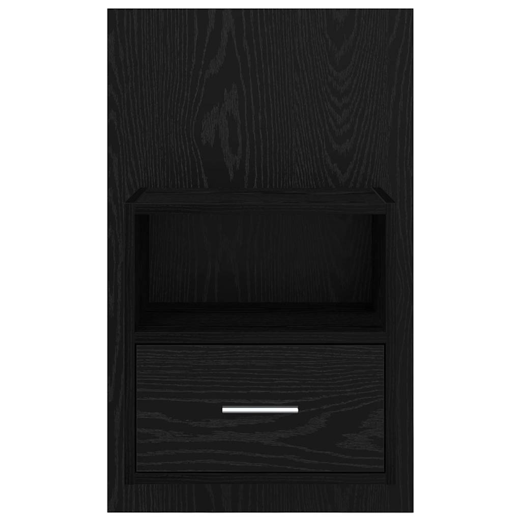 Bed Cabinet 2 pcs Black oak 48.5 x 32.5 x 80 cm Engineered wood